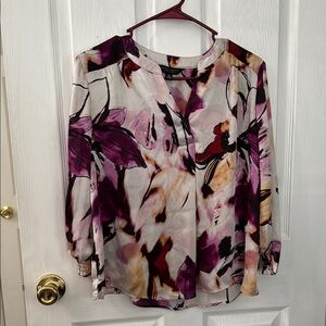Floral Women's Top - Purple and Pink